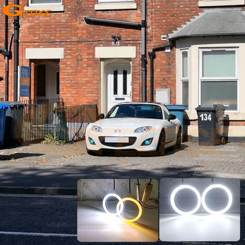 For Mazda Mx-5 Mx 5 Miata Roadster NB NC ND Ultra Bright A/W Switchback DRL SMD Led Angel Eyes Kit Halo Rings