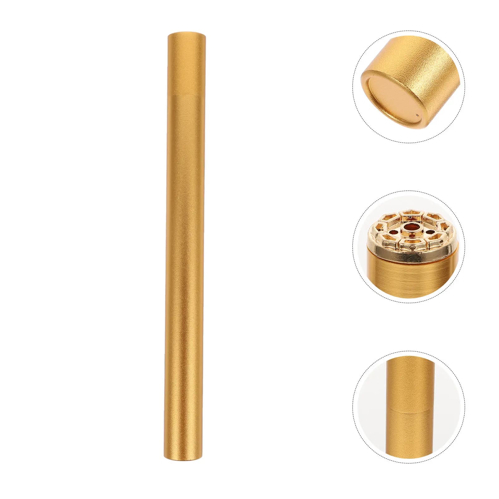 Tubo Porta Incenso in Lega di Alluminio, Elegante e Compatto, Portatile, per Conservazione di Bastoncini di Agarwood