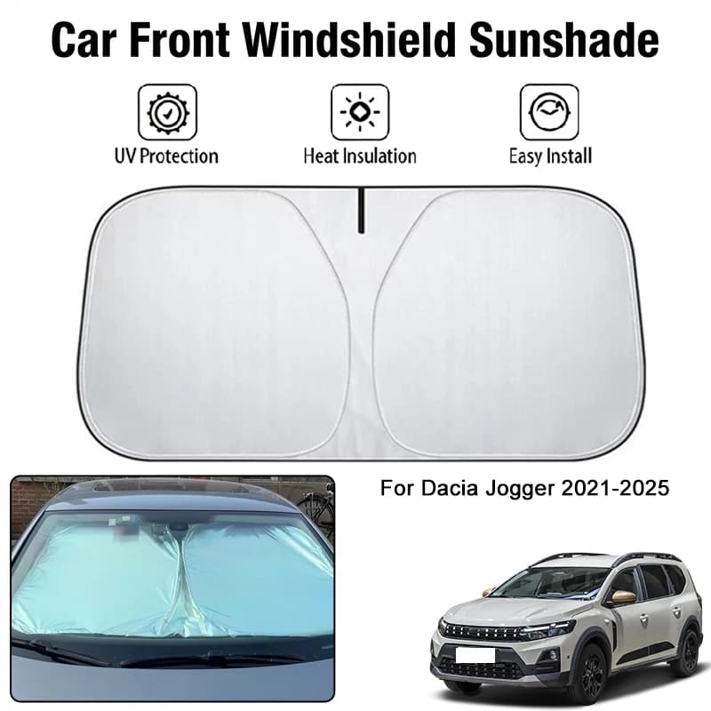 Parasole per Parabrezza Anteriore Auto per Dacia Jogger 2021-2025, Protezione UV e Isolamento Termico, Accessori per Interni Auto