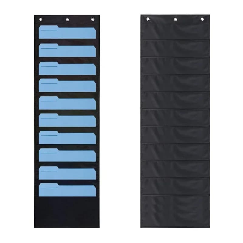 Organizzatore da Parete con 10 Tasche, Portadocumenti Sospeso per Cartelle, Fogli, Grafici, Casa e Ufficio