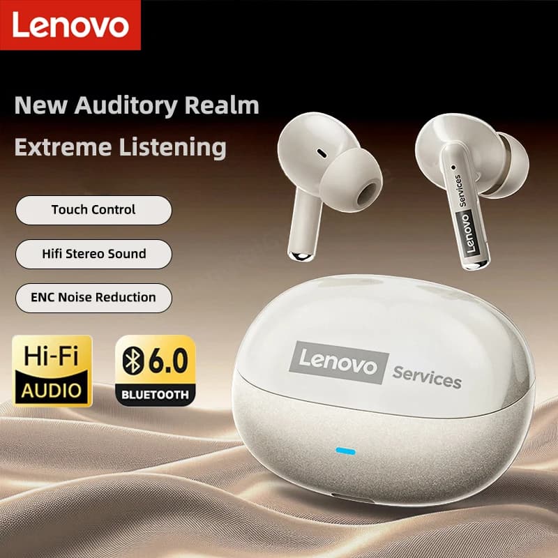 Lenovo LE257 Headphones TWS Wireless Bluetooth 6.0 Earphone HiFi Sound ENC Call Noise Reduction Gaming Sports Earbuds With Mic