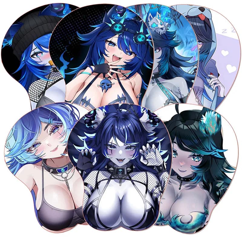 Anime OPPAI Mousepad VTB Spite Titty Boobs Tappetino per mouse antiscivolo Sexy Waifu Tazze S6 3D Mouse pad Poggiapolsi Tappetino per ufficio