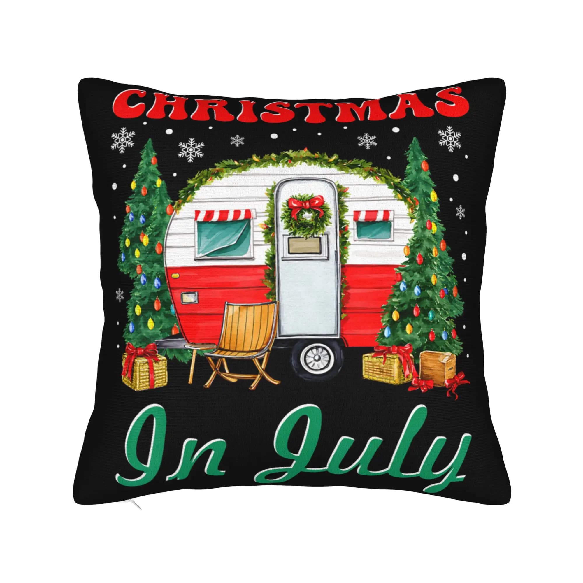 Decorative Pillow Covers Christmas In July Vacation Stuff Sofa Pillow Case Cover Square Multi-Size