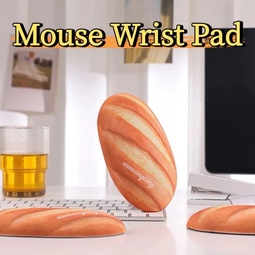 Poggiapolsi Ergonomico a Forma di Pane in Silicone, Supporto Morbido e Confortevole per la Mano, Accessori per Computer