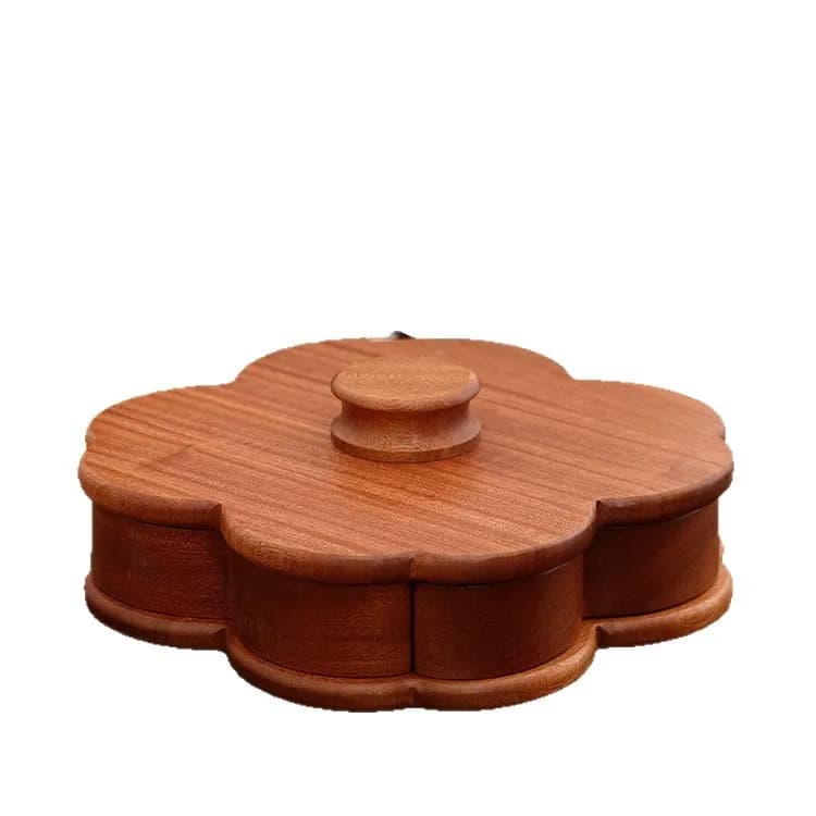 Nuovo Vassoio Girevole per Frutta Secca in Stile Cinese, Elegante Contenitore per Frutta Secca da Salotto