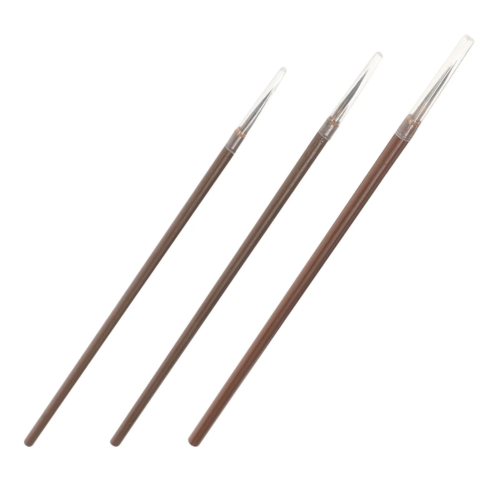 3Pcs Chinese Calligraphy Brush Set Comfortable Wood Handle Soft Bristle Brush for Beginners Students Calligraphy Painting Art