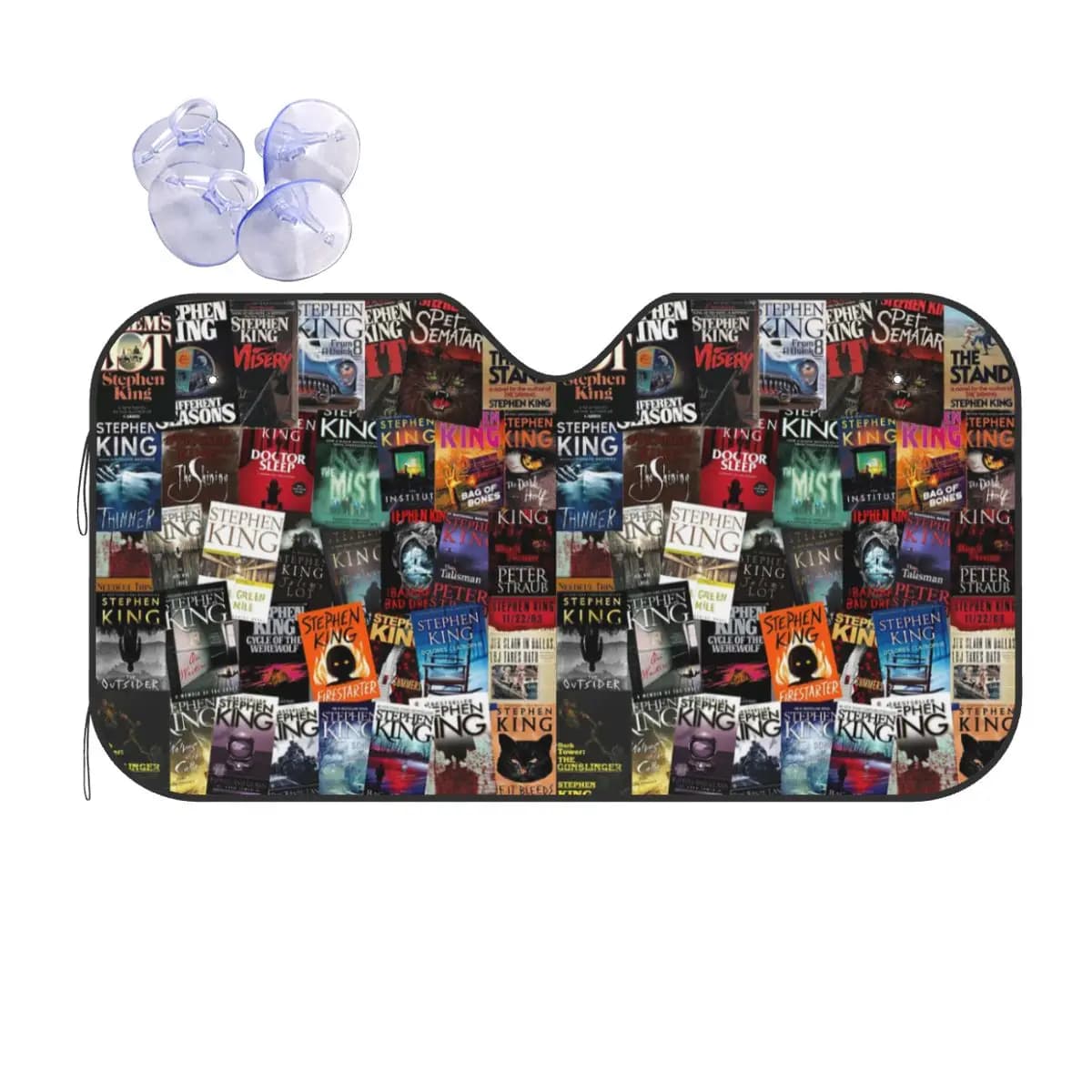 Copertine per libri Stephen King, parasole per tormi di biblioteca horror, parabrezza anteriore per auto, finestrino parasole, coperture per accessori