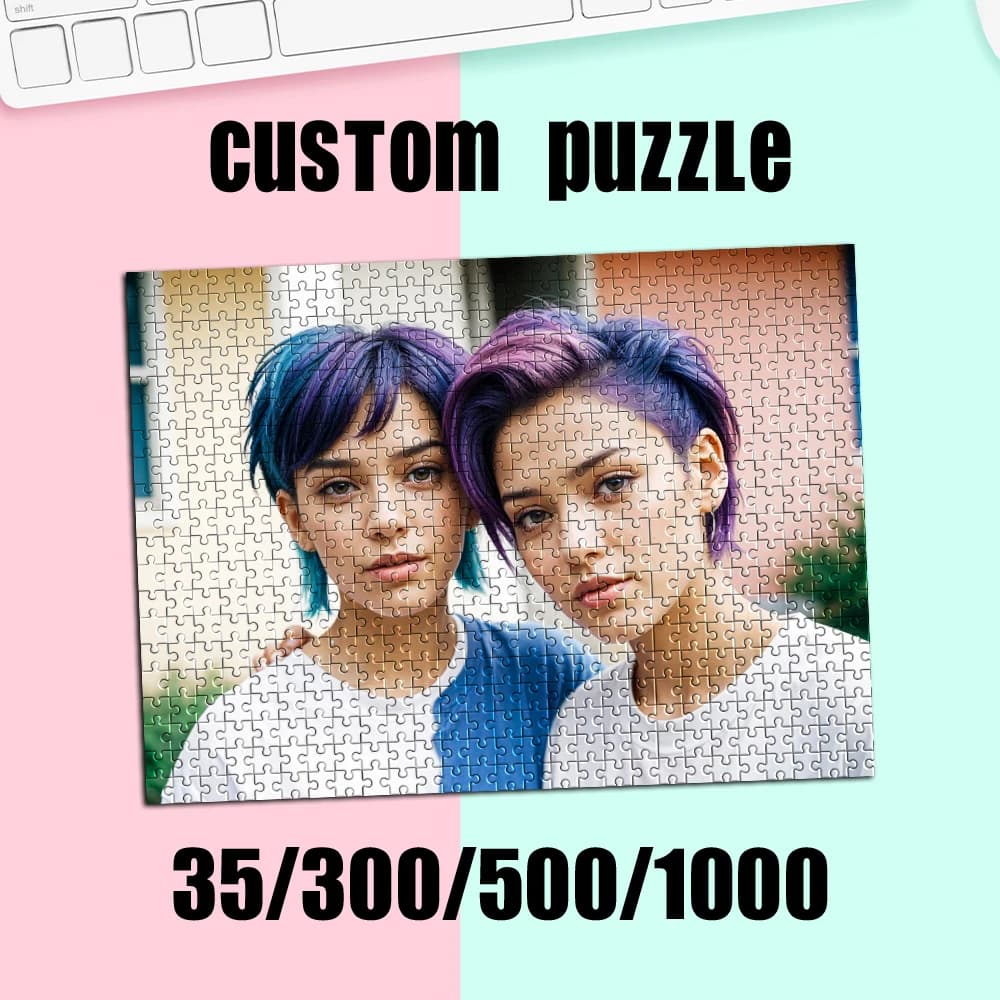 35/300/500/1000 pezzi Puzzle personalizzato con foto, regali personalizzati per coppie, giocattoli educativi per la famiglia