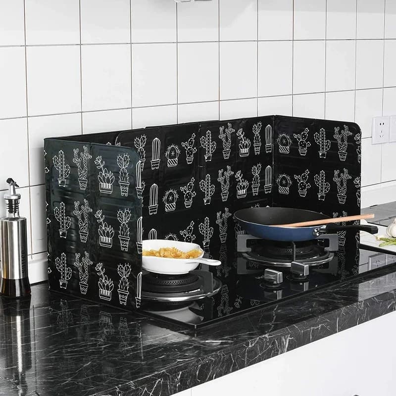 3 Side Oil Sprinkle Protector, Kitchen Aluminum Sheet, Anti-sprust Protection, Anti-sprust Protection for stove and pan