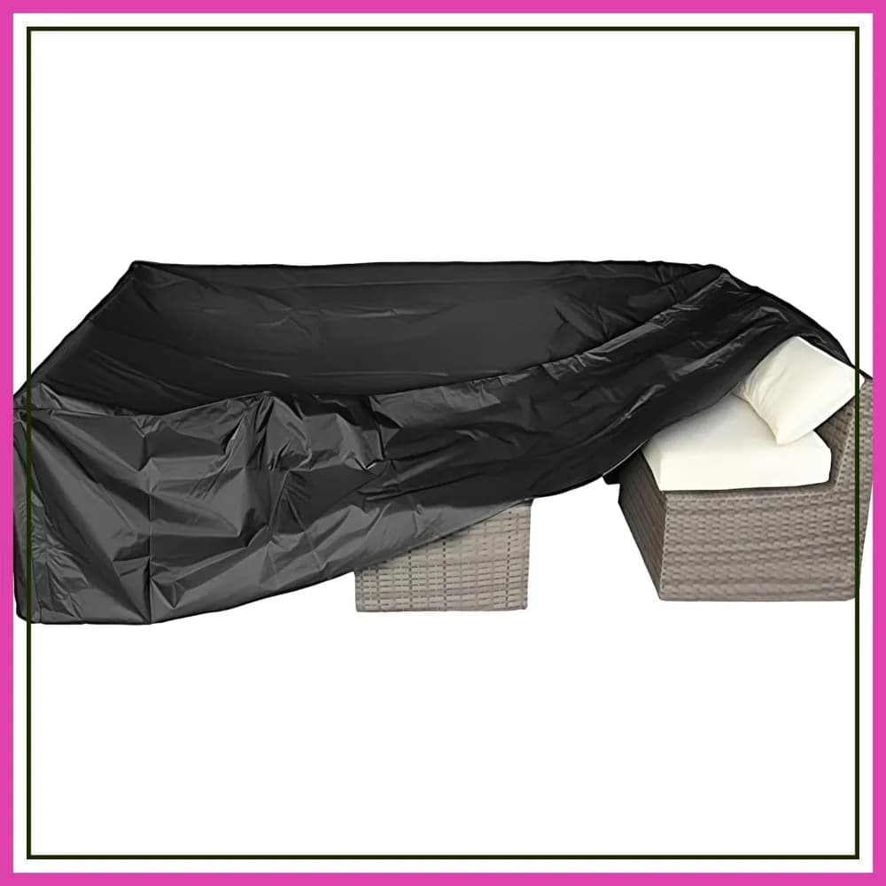 Copertura impermeabile per mobili da esterno, 126x126x32 pollici per set di divani componibili e set di tavolo e sedie