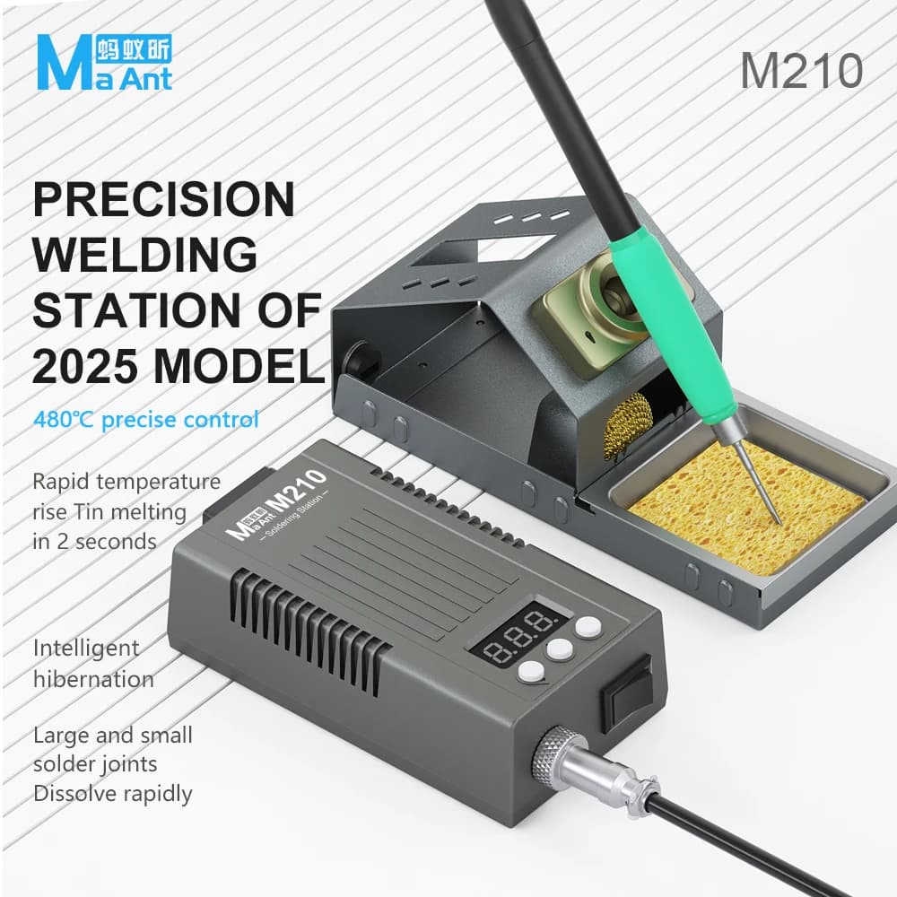 MaAnt M210 75W Portatile C210 Stazione di Saldatura del Ferro Temperatura Costante Regolabile Per PCB Bordo di Saldatura di Riparazione Strumento di Rilavorazione