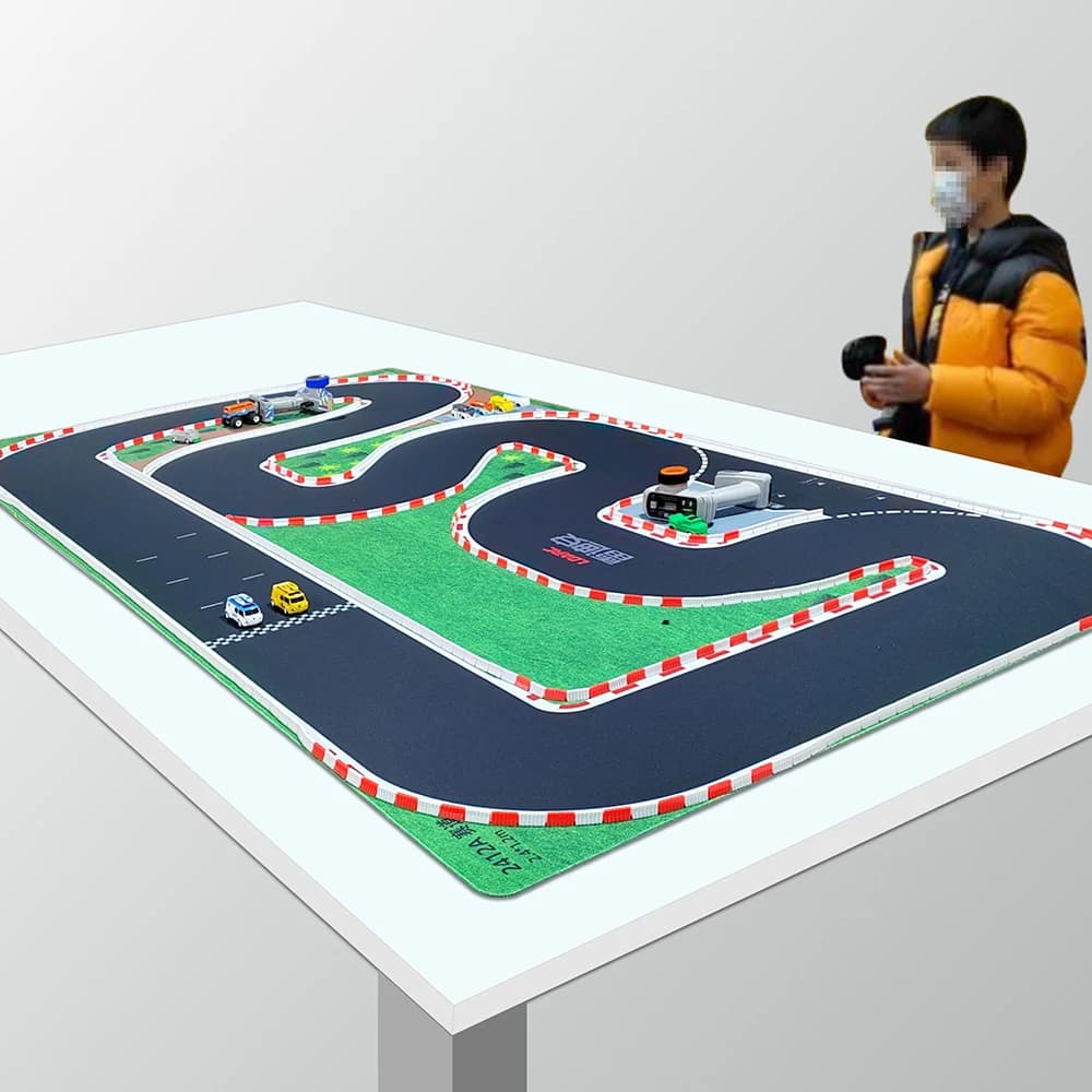 Ldarc Rc V64 1:76 240*120cm Telecomando Auto Pista Scena Pista Pad Molo di Cemento Isolamento Molo Borsa Eva Recinzione 1:64 Van