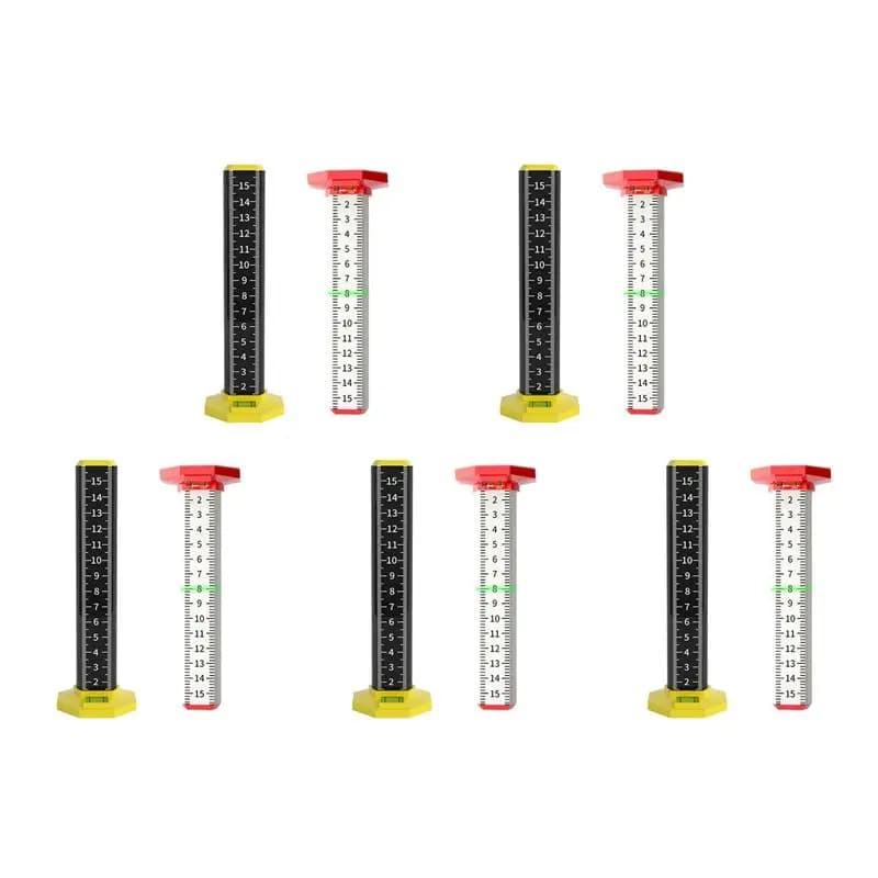 A84X-10Pcs Ceiling And Floor Tile Height Ruler, Measuring Ruler With Magnetic Base, Measuring Ruler, Suspended Ceiling