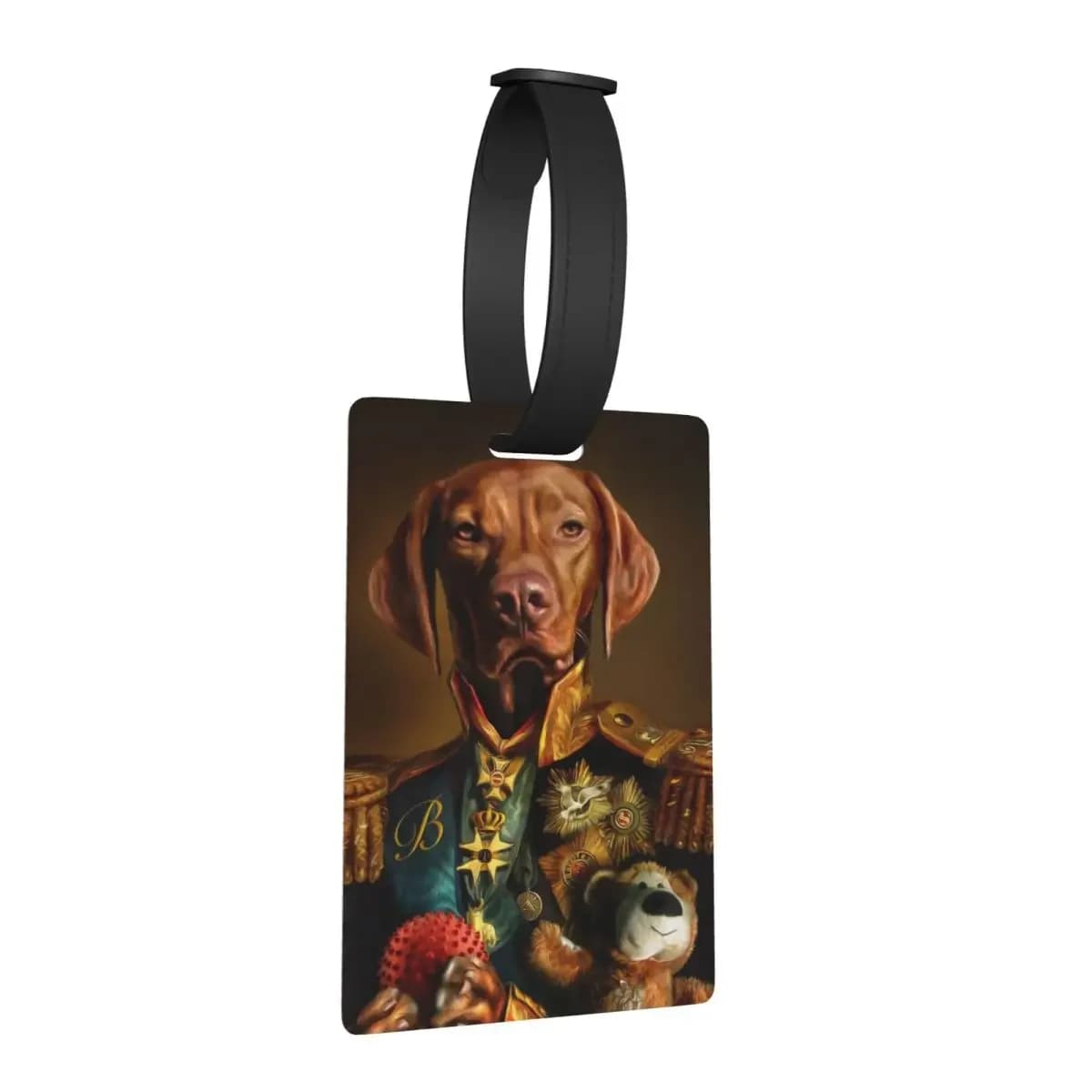 Bertie The Hungarian Vizsla - Ritratto di cane Etichette per bagagli Valigia Bagagli portatili Etichetta d'imbarco Porta etichette ID Nome Indirizzo