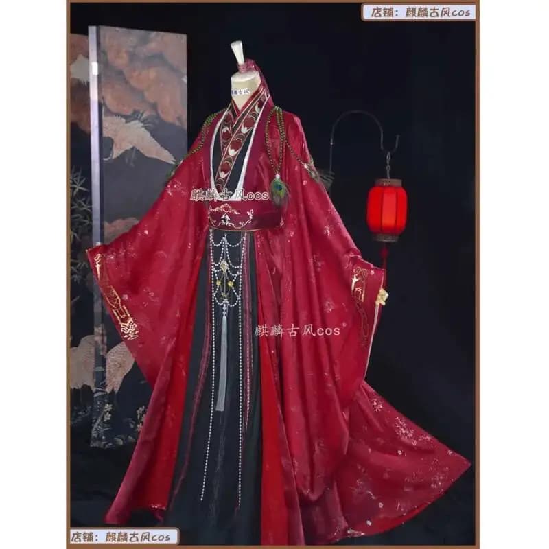 Zhusha Lu Chen Revisiting The Green Mountains Cosplay Costume Qianqiu Du Yiyou Cosplay Red Male Traveler Costume Wedding Dress