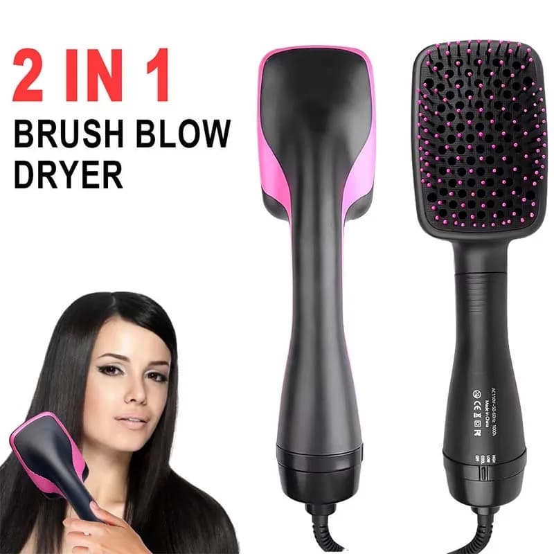 Hot air brush for drying and ironing, professional styling tool for women, heating hair brush.