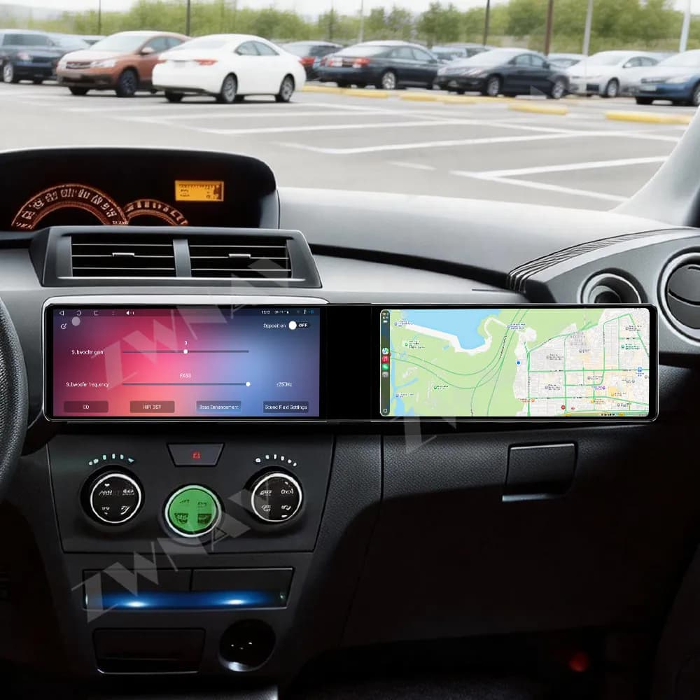 For Toyota BB/Subaru Dex 2006-2016 Android 13 12.3" Hd Touch Dual-Screen Car Gps Multimedia Player Car Interior Accessories