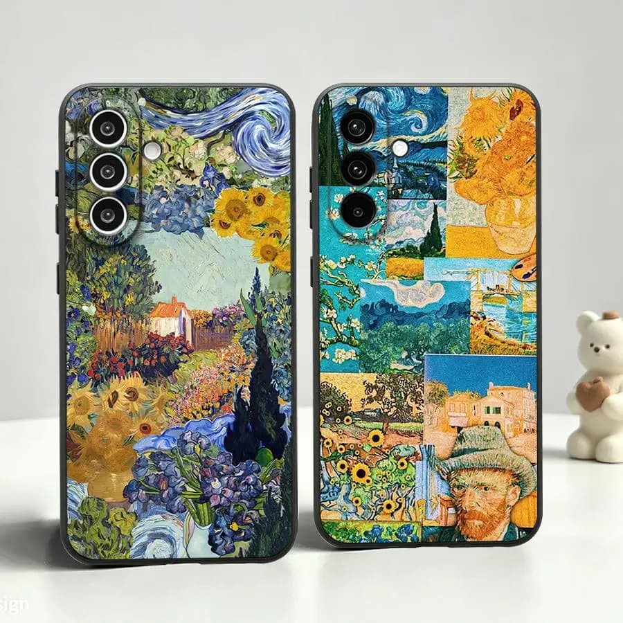 Cover per Telefono con Motivo Floreale di Van Gogh per Samsung Galaxy A23 A52 A36 A05 A37 A06 A25 A16 A73 A51 A57 A15 A53 A17 A55 A50 A41