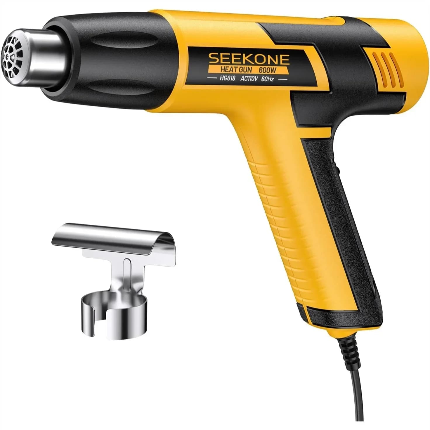 Mini pistola termica 600W a doppia temperatura con protezione dal surriscaldamento per artigianato, goffratura e termoretrazione