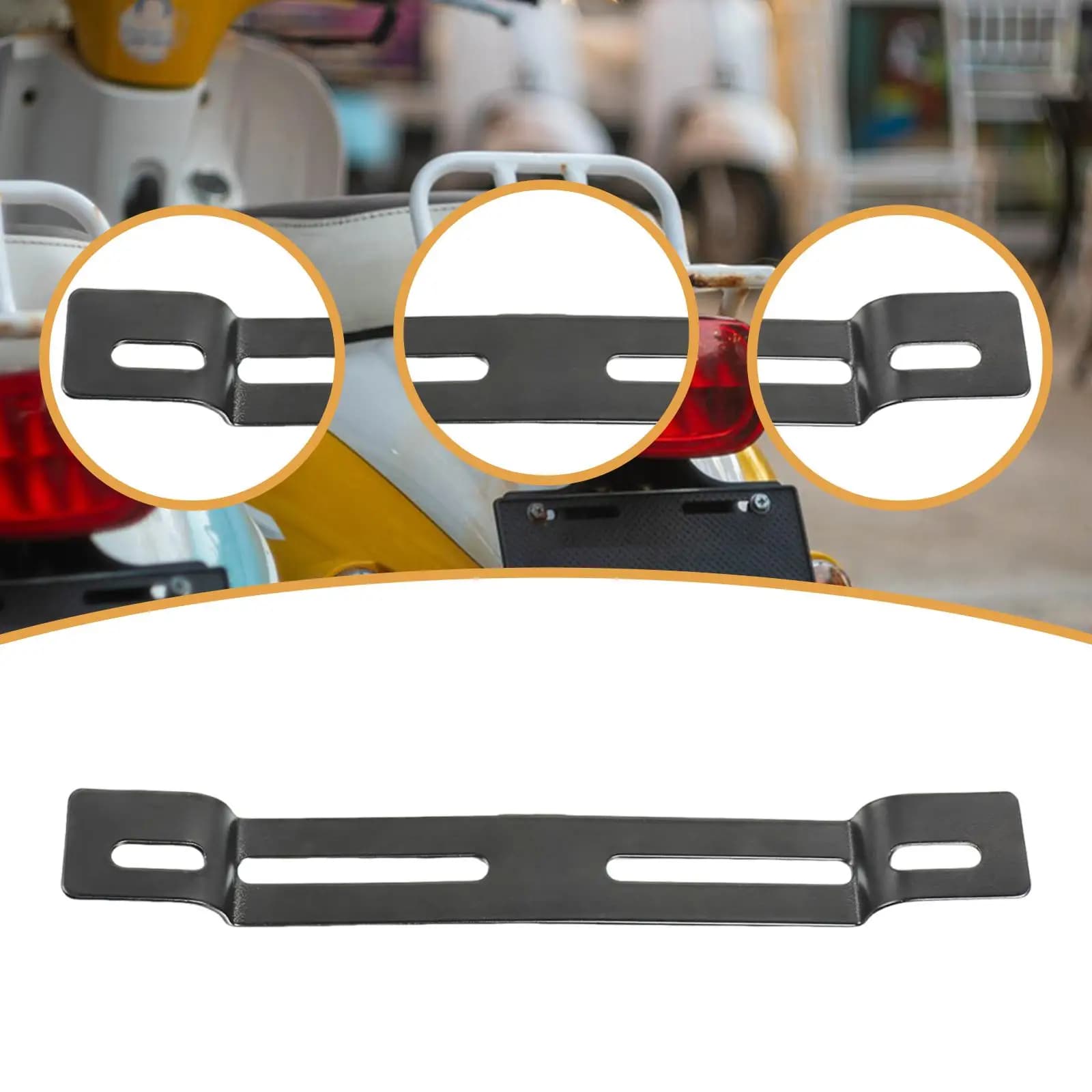 Supporto per targa moto, supporto regolabile, supporto portatile in lega, robusto, facile da installare, accessorio di ricambio.