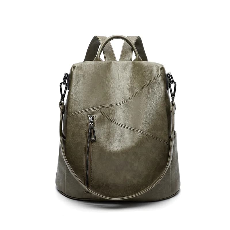 Korean Style Women's Backpack, New Versatile Soft Leather Backpack, Large Capacity Casual Anti-Theft Multi-purpose Travel Bag
