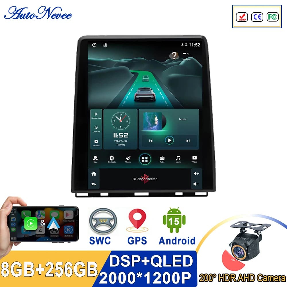 9.7 Inch screen Android 15 For RENAULT CLIO 5 2019 2020 2021 Multimedia Player High-performance CPU GPS Navigation Touch Screen