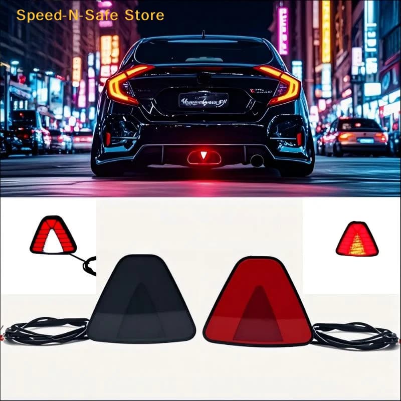 Style Brake Light LED Rear Bumper Warning Lamp Universal Sequential Flash for Car SUV Night Driving Safety Accessory