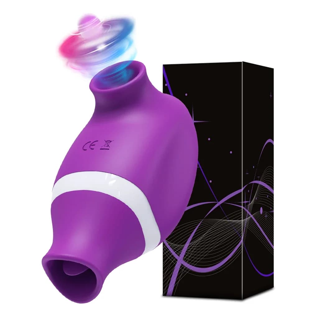 Vibrator 2 in 1 for Clitoris and Point G Feminine, Succhiatore and Double Stimulator Function, Nipple Massage, Adult Sexual Toy