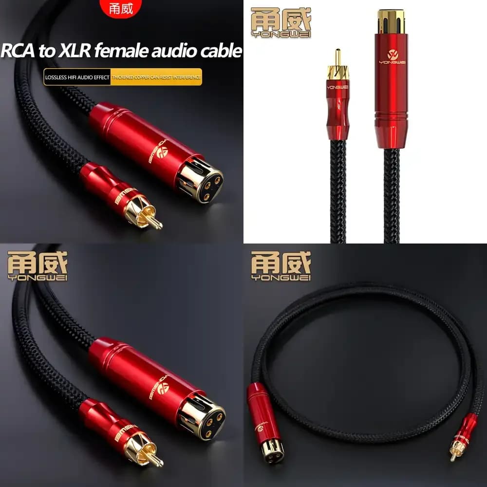 Cavo Audio YONGWEI da RCA a XLR Femmina per Macchina Karaoke, Mixer, Interfaccia Audio, Processore Effetti, Amplificatore di Potenza