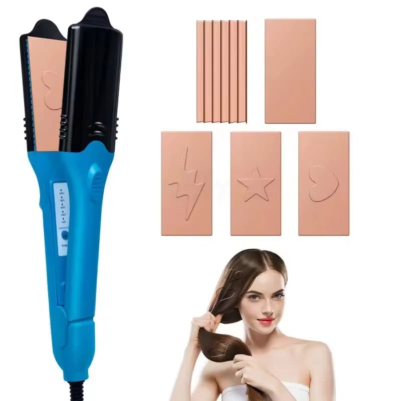 3D heart shaped electric hair plate for domestic styling, hair curling and ironing