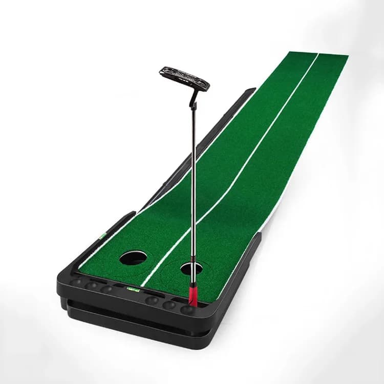 Tappetino da Golf Portatile per Allenamento Indoor con Pendenza Regolabile e Ritorno Palla, 2.5M/3M