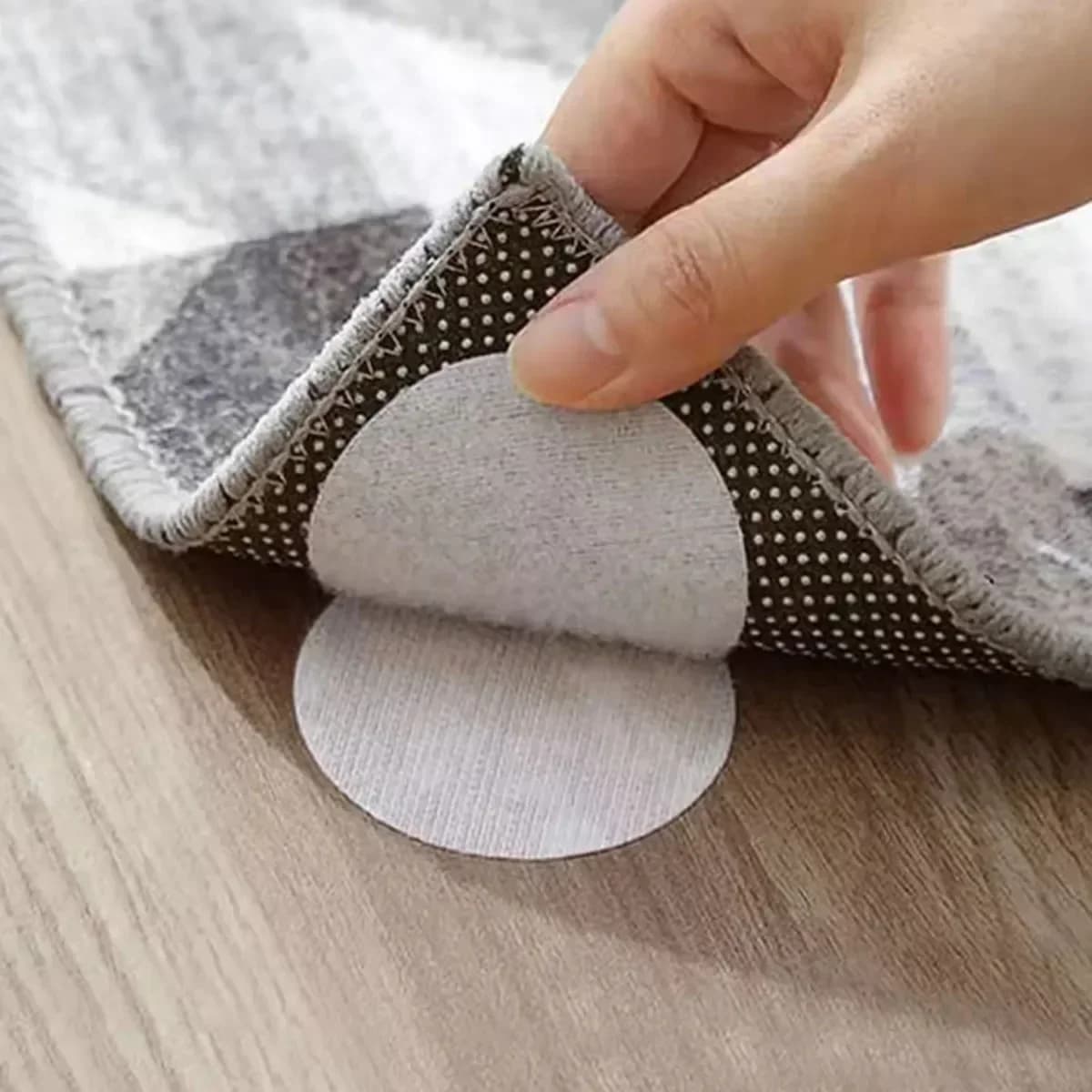 10 pezzi-Strong autoadesivo di fissaggio nastro adesivo con gancio e anello punti appiccicosi nastro adesivo per letto divano tappetino adesivo tappeto