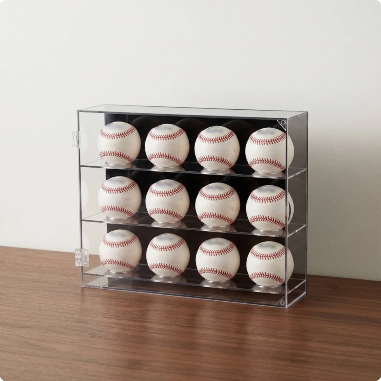 Ball Display Case Transparent Holder Showcase Dust-Resistant Storage Box Space-Saving for Collectors, Game Room, Clubhouse