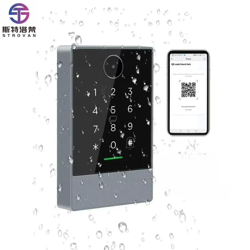 Serratura Intelligente K3Q Impermeabile per Esterni con Codice QR, Sistema di Controllo Accessi RFID con Tastierino e Lettore di Carte, con WiFi e APP