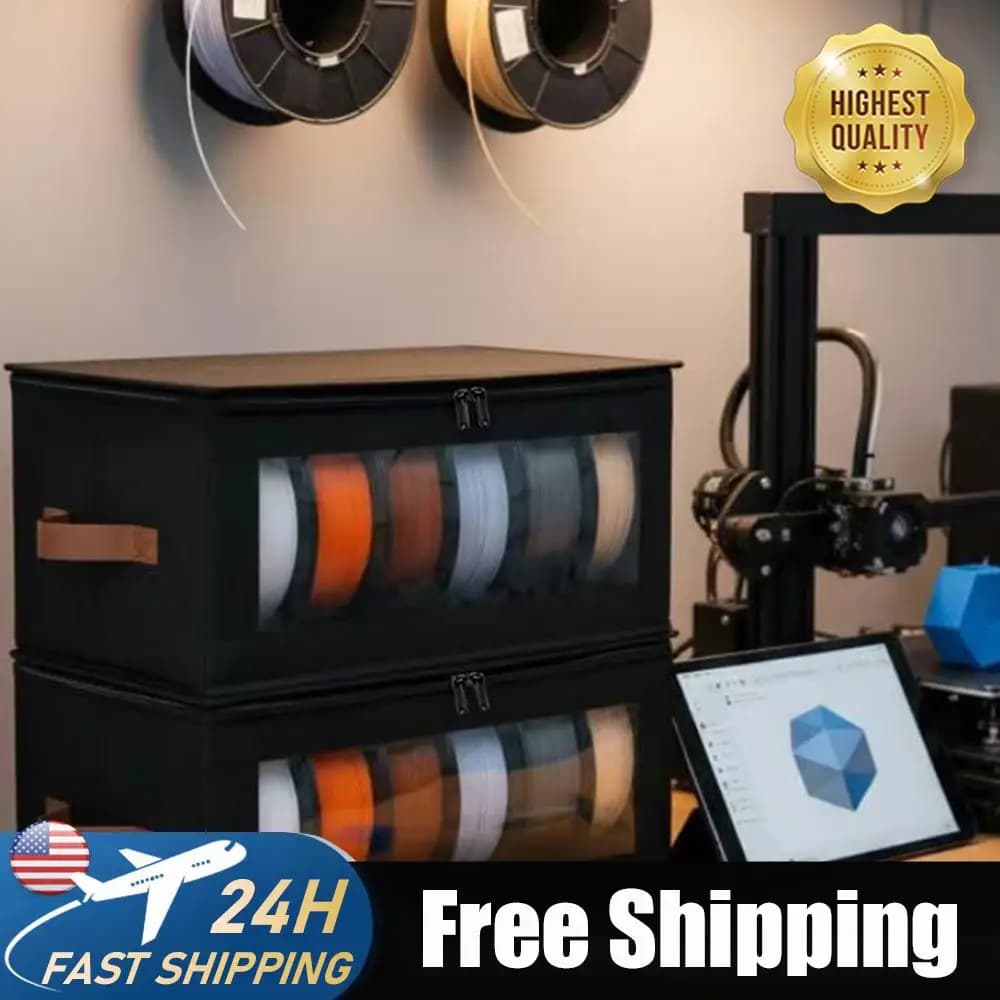 Essiccatore per Filamenti 3D a 4 Bobine, Deumidificatore per Filamenti da 1KG, Armadietto di Stoccaggio Impilabile per Appassionati di Stampa 3D, Studio Domestico e Officina