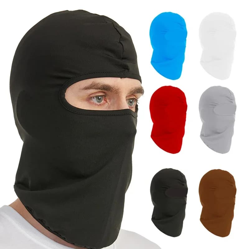 1 Piece Lightweight Single Hole Balaclava Face Mask, Breathable Elastic Ski Neck Gaiter, Windproof Outdoor Cycling Hunting Head Cover Multi Colors Available