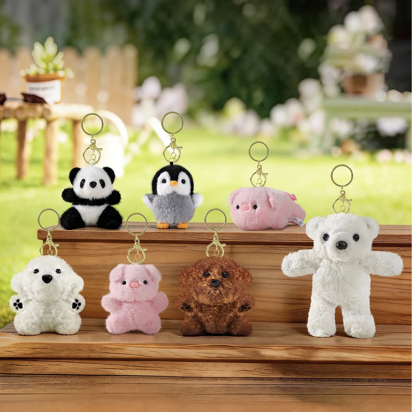 Portachiavi con mini bambola di peluche a forma di cucciolo, con licenza ufficiale, come piccolo regalo per studenti, decorazione per zaino.