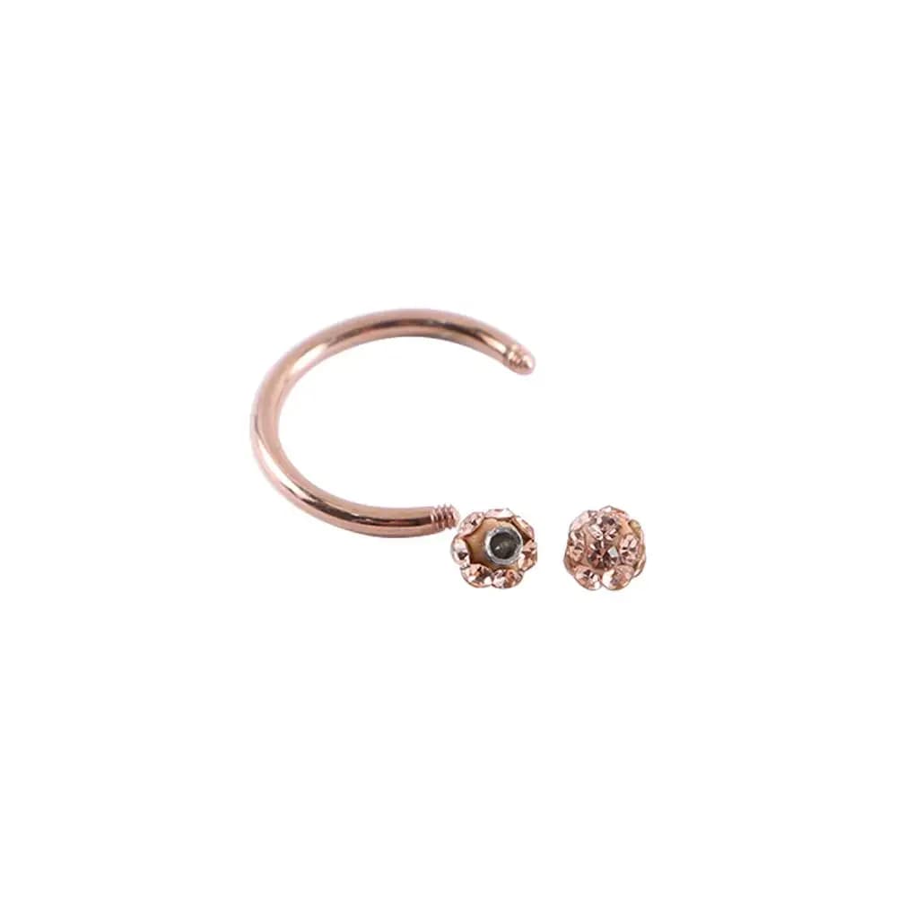 Bling Hip Hop Men Women Gifts U Shape Stainless Steel Septum Rings Piercing Nose Ring Body Jewelry