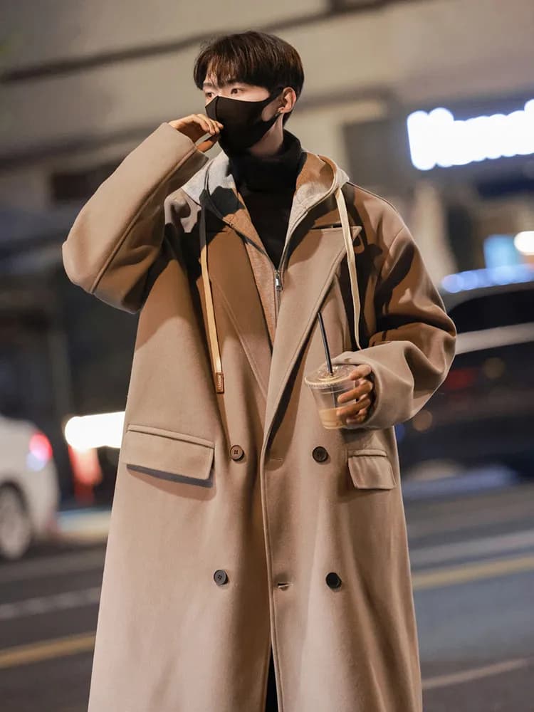 Cappotto Trench da Uomo in Maglia Morbida Verde con Decorazioni Floreali e Fantasia Paisley - Nuovo Arrivo