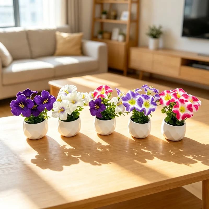 1SET High-end Artificial Flowers Fake Plants Bionic Greenery Decorative Plants Indoor Living Room Dining Table Floral Art Access