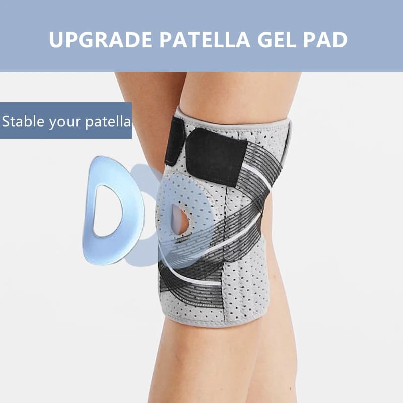 1PC Ginocchiera incernierata con stabilizzatori laterali e cuscinetti in gel rotuleo Dolore al ginocchio per uomini Donne Meniscus Tear Acl Mcl Recupero da infortuni