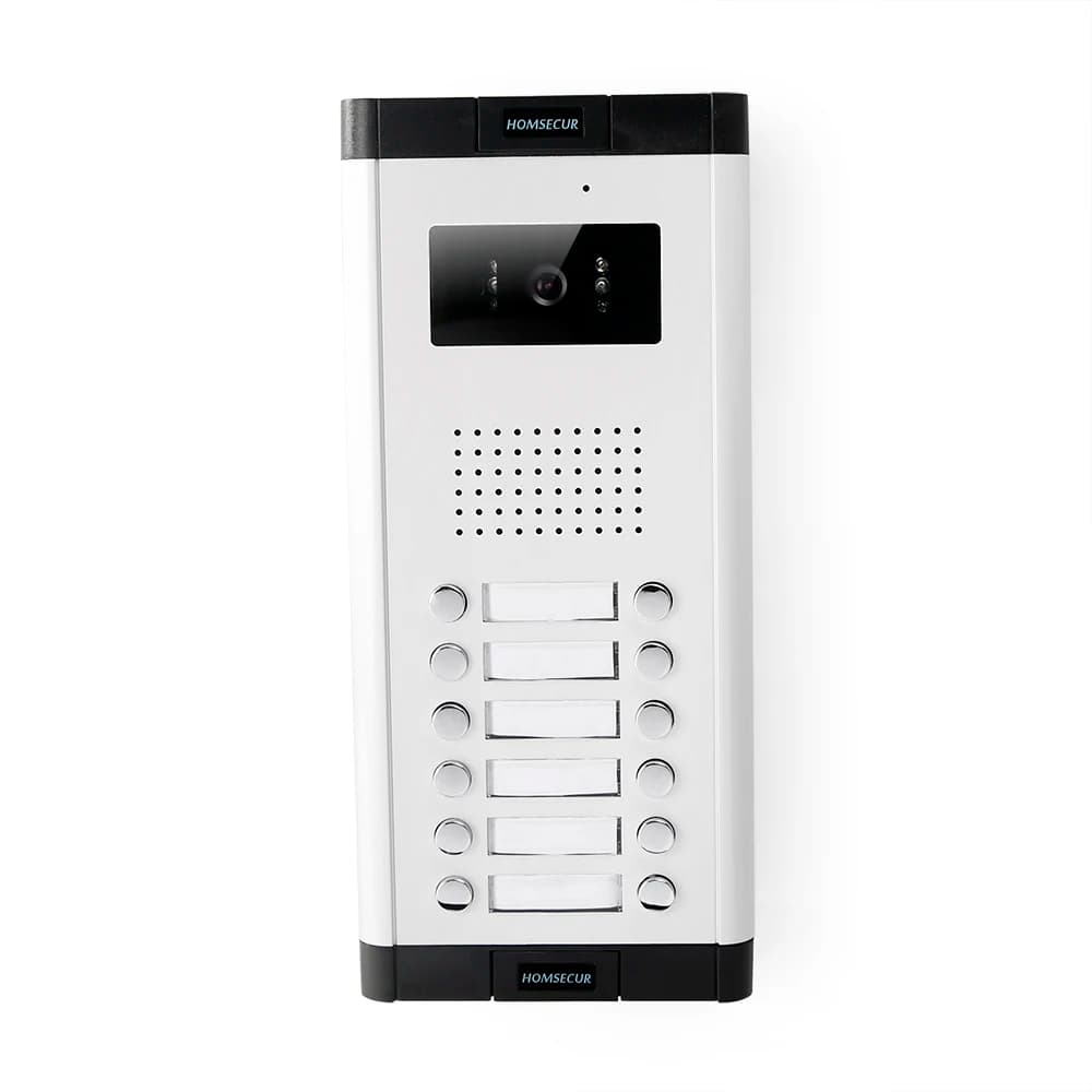Telecamera per Videocitofono da Esterno 700TVL 520C-12, Montaggio a Filo XC061-12 per Citofono Video a 4 Fili, Sicurezza Domestica per 4 Appartamenti