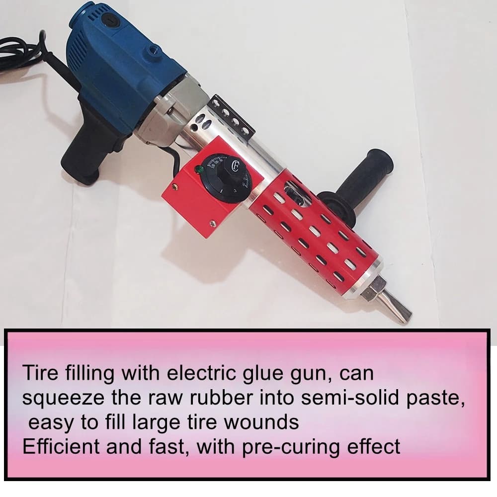 Tire electric squeeze gun big tire big wound repair filling rubber tool electric heating pre-curing