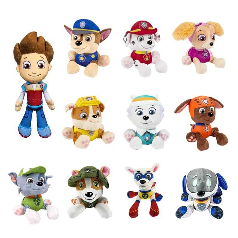 Paw Patrol Plush Action Figure Ryder Marshal Zuma Everest Carton Model Plush Gift for Kids Birthday Party