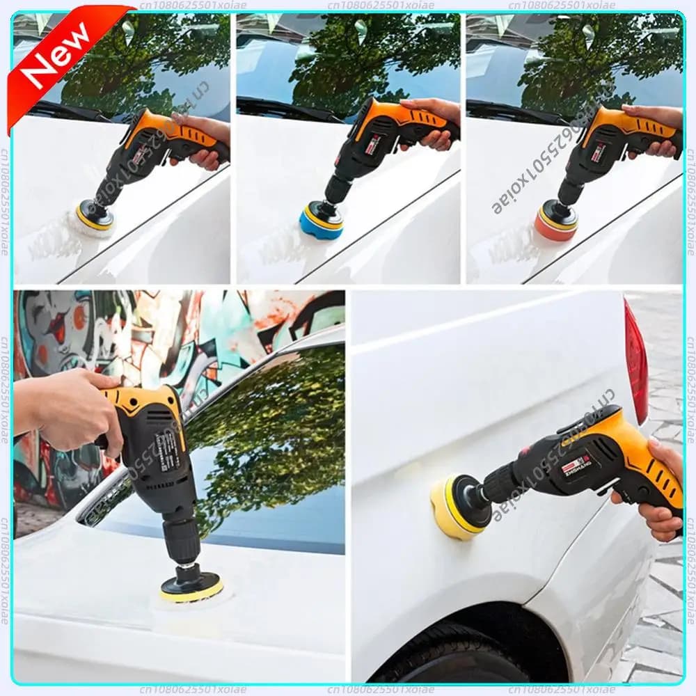 Kit di Spugne per Lucidatura Auto da 3/4/5/6 Pollici, Pad in Schiuma Multiuso per Lucidatura, Spugne per Ceratura, Strumento per Detailing Auto