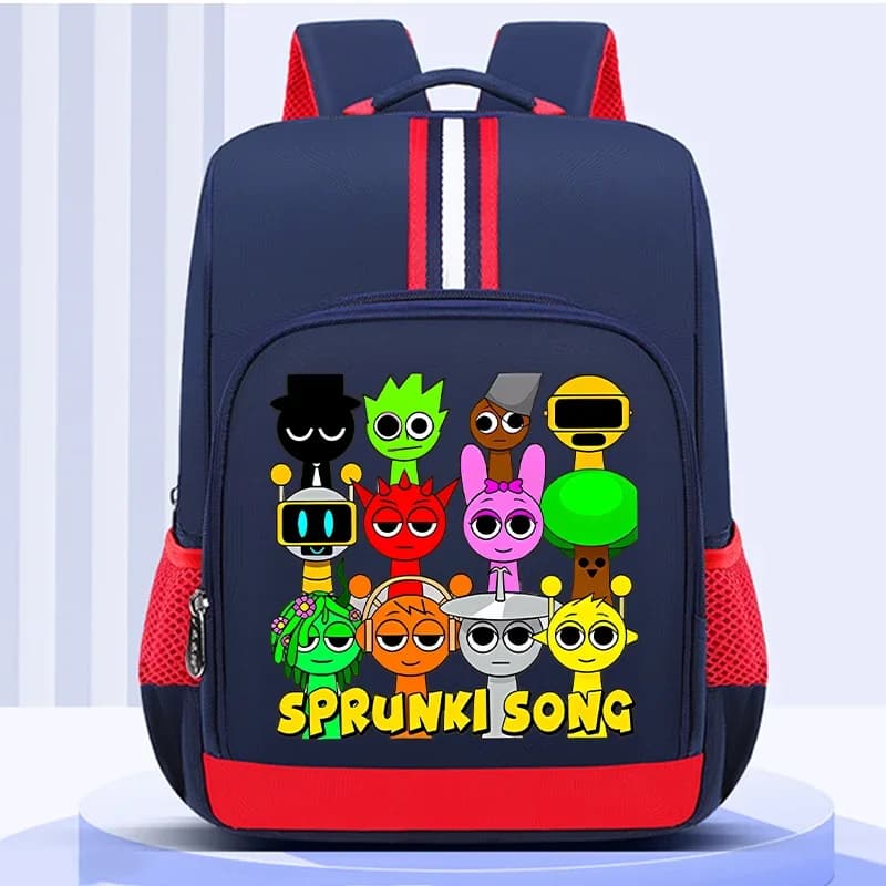 Nuovo Sprunki Borsa da scuola Gioco di cartoni animati Ragazzo Ragazza Zaino Adolescente Stampato Zaino Studente Borse per libri Zaino Regalo per la scuola materna