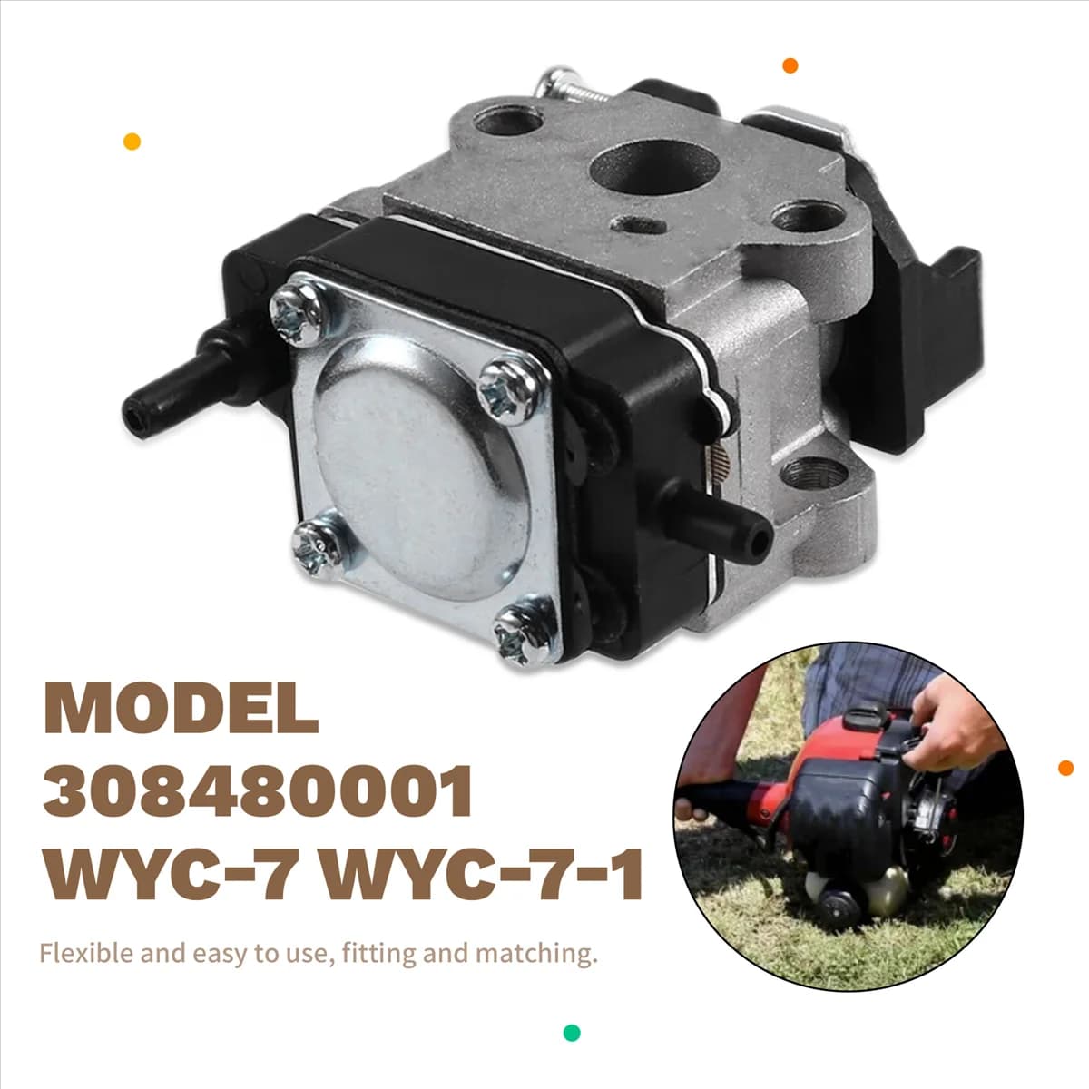 Sorpreso! Carburatore WYC-7 WYC-7-1 308480001 per Toro 1944 51945 51946 51947 51948 Homelite BM254BV SC254BV Asciugacapelli