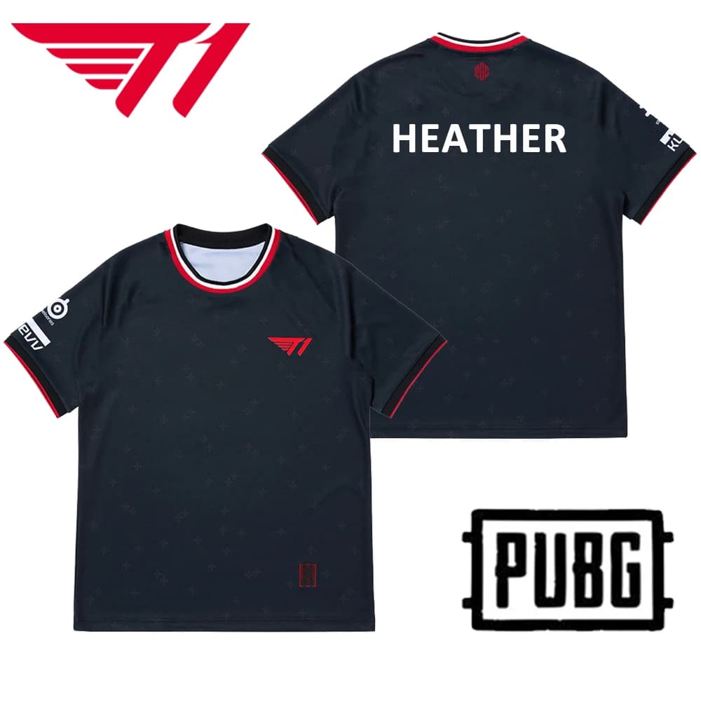 PUBG Esports Competition T1 Club 2025 Uniformi in jersey Giocatori T-shirt personalizzate Fan Regali Uomini e donne Top sportivi traspiranti