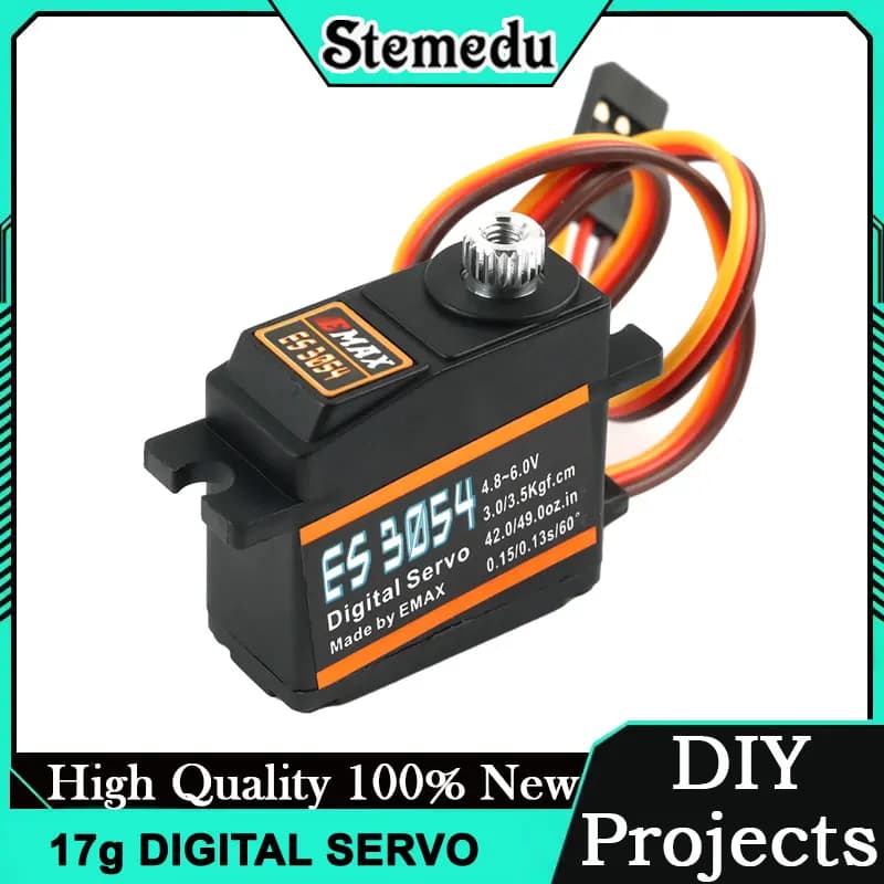 Servo Digitale Emax ES3054 4.8V-6.0V 3.5kg 23T con Ingranaggi in Metallo per Aeromodelli RC, Elicotteri, Droni FPV, Robot e Accessori