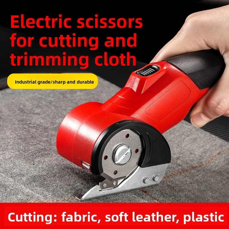 Rechargeable Fabric Scissors Industrial Cloth Cutting Shears Portable Tailor Cutting Textile